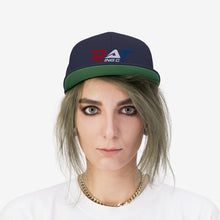 Load image into Gallery viewer, Red, White &amp; Blue Embroidered Flat Brim
