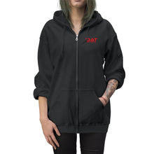 Load image into Gallery viewer, Zip Up Hoodie - Embroidered DAT in Red