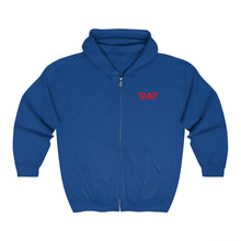 Load image into Gallery viewer, Zip Up Hoodie - Embroidered DAT in Red