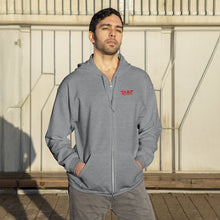 Load image into Gallery viewer, Zip Up Hoodie - Embroidered DAT in Red