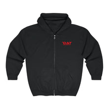 Load image into Gallery viewer, Zip Up Hoodie - Embroidered DAT in Red